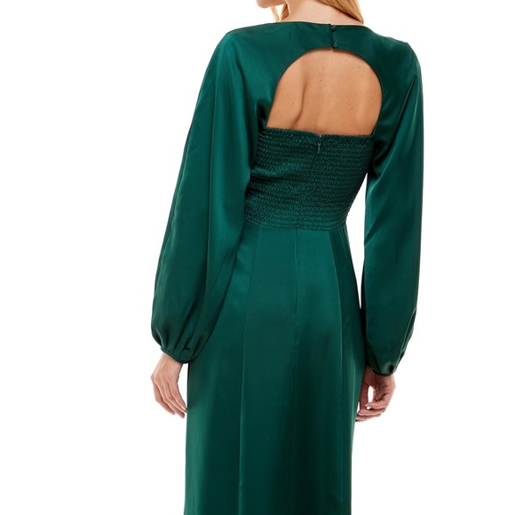Wayf Sable Long Sleeve Bustier Dress Green / Christmas or Holiday Party Dress - Picture 2 of 2